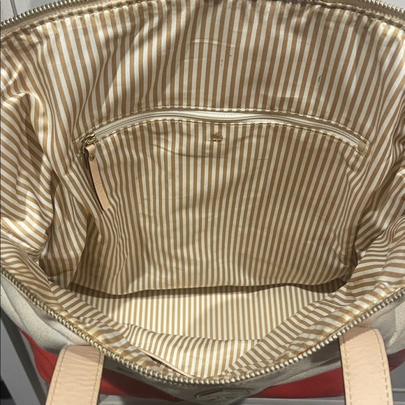 Vintage Kate Spade Tan and Red Tote Bag - Picture 6 of 10